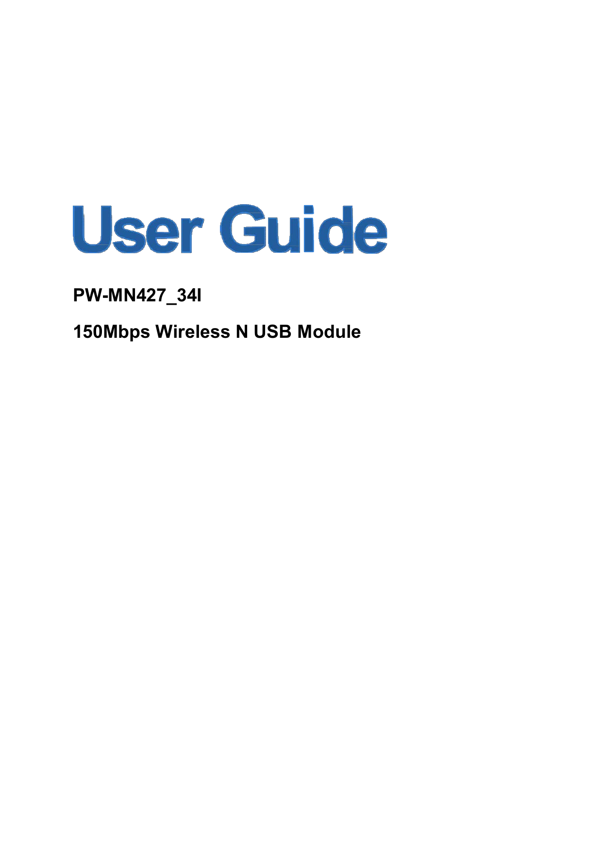                     PW-MN427_34I   150Mbps Wireless N USB Module 