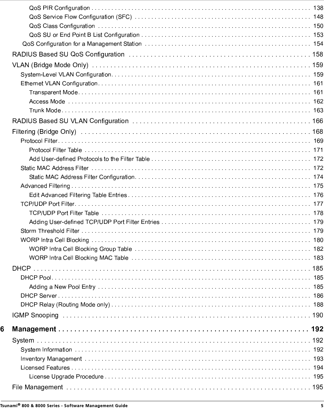  Tsunami® 800 &amp; 8000 Series - Software Management Guide  5