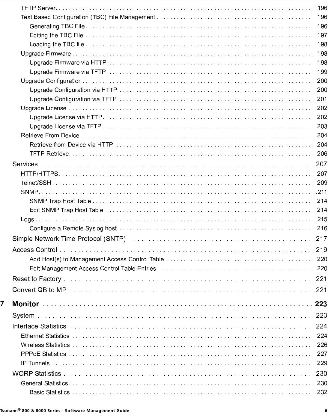  Tsunami® 800 &amp; 8000 Series - Software Management Guide  6