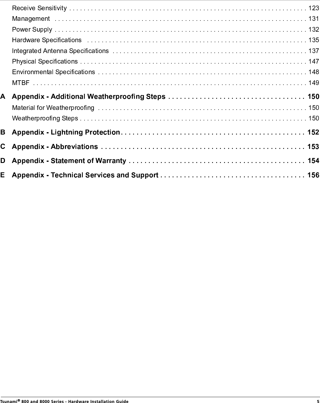  Tsunami® 800 and 8000 Series - Hardware Installation Guide  5