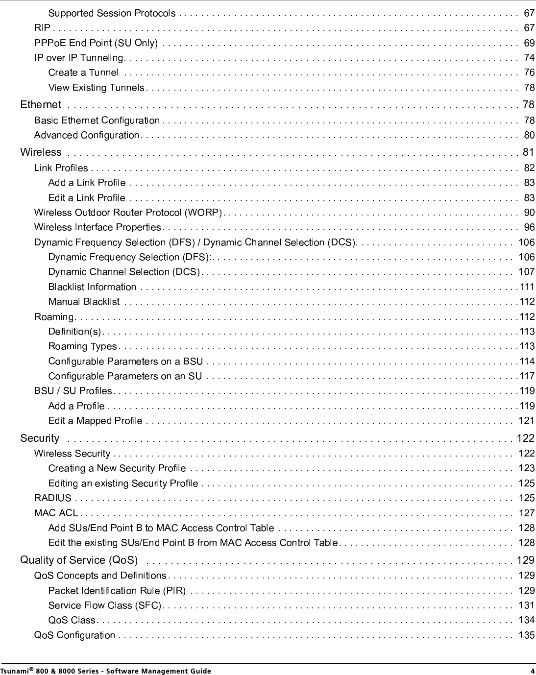  Tsunami® 800 &amp; 8000 Series - Software Management Guide  4