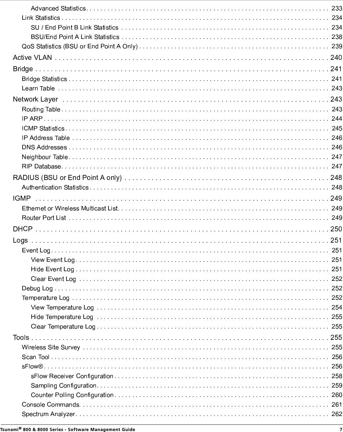  Tsunami® 800 &amp; 8000 Series - Software Management Guide  7