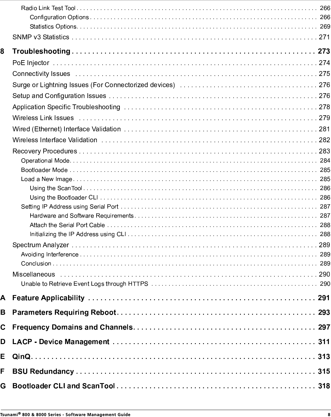  Tsunami® 800 &amp; 8000 Series - Software Management Guide  8