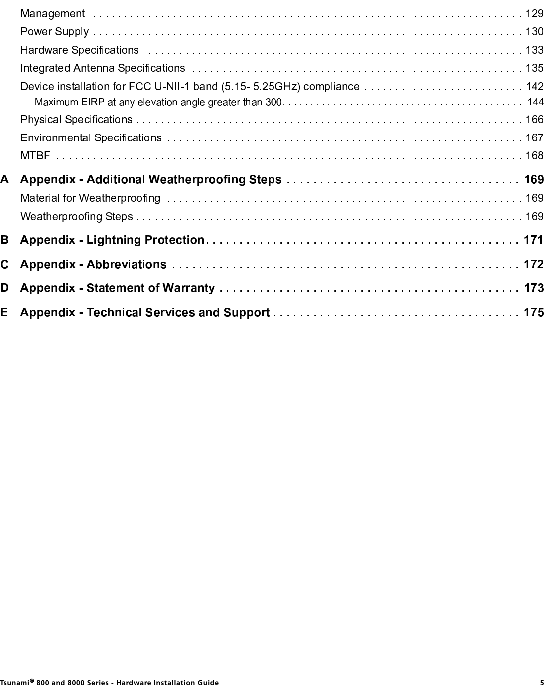  Tsunami® 800 and 8000 Series - Hardware Installation Guide  5