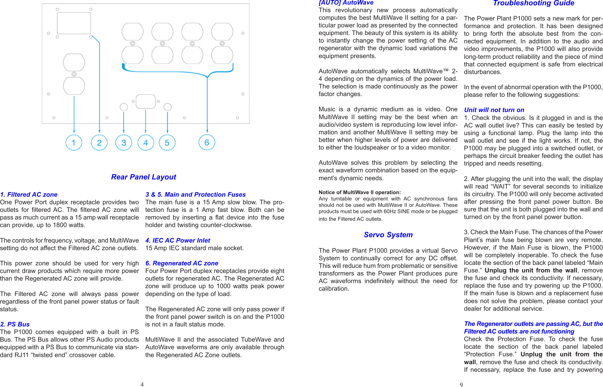 Page 4 of 6 - Ps-Audio Ps-Audio-P1000-Users-Manual- P1000  Ps-audio-p1000-users-manual