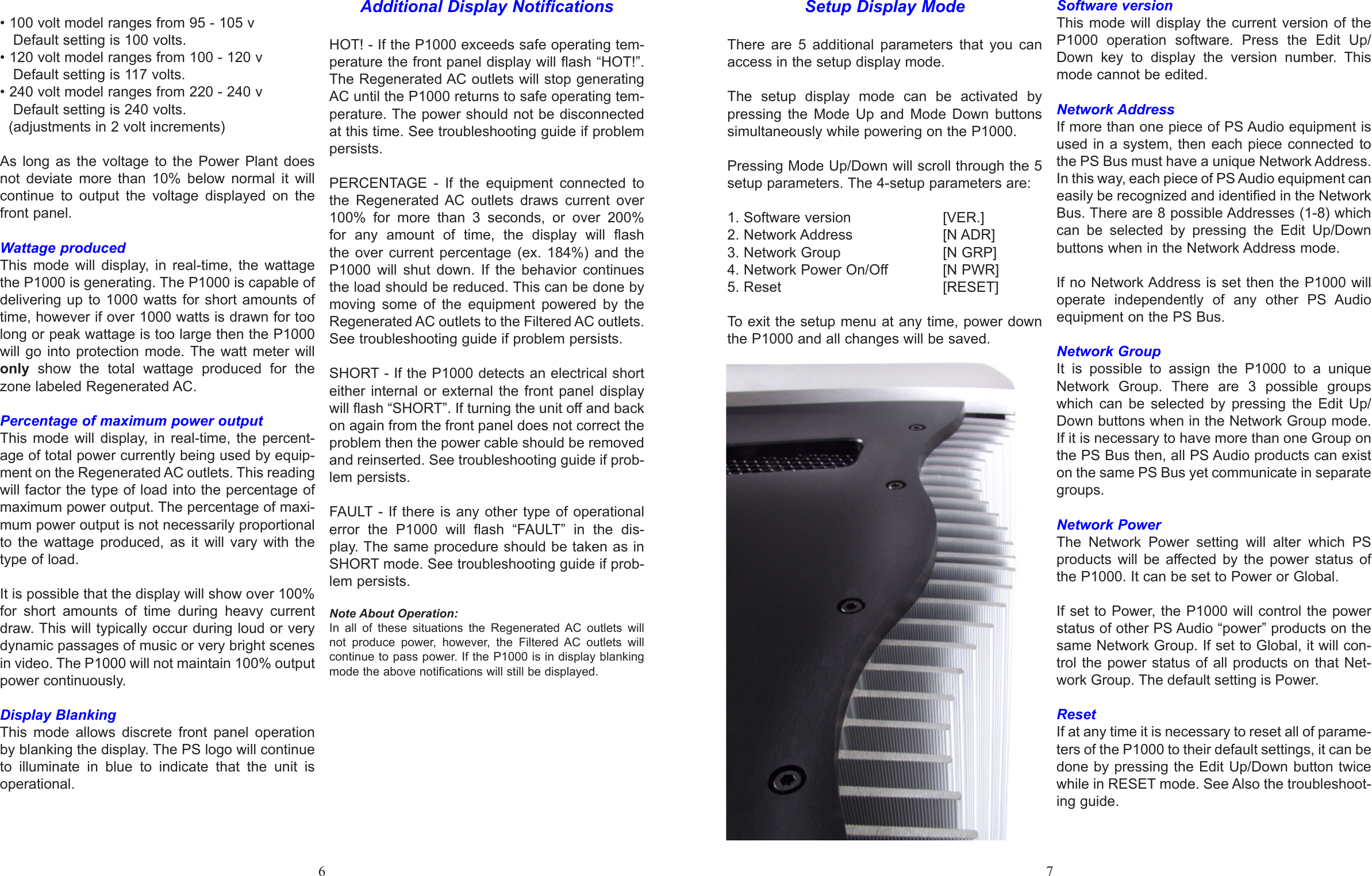 Page 6 of 6 - Ps-Audio Ps-Audio-P1000-Users-Manual- P1000  Ps-audio-p1000-users-manual