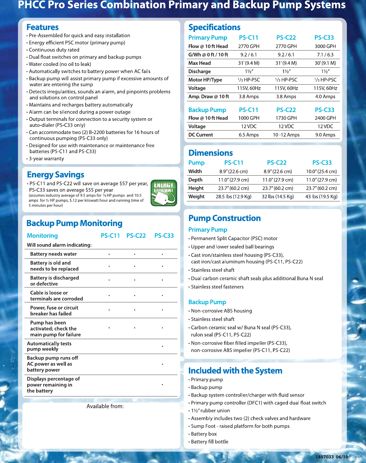 Page 2 of 2 - 10 1 Pro Series Ps-C11 Brochure 1807033 Front Lo User Manual