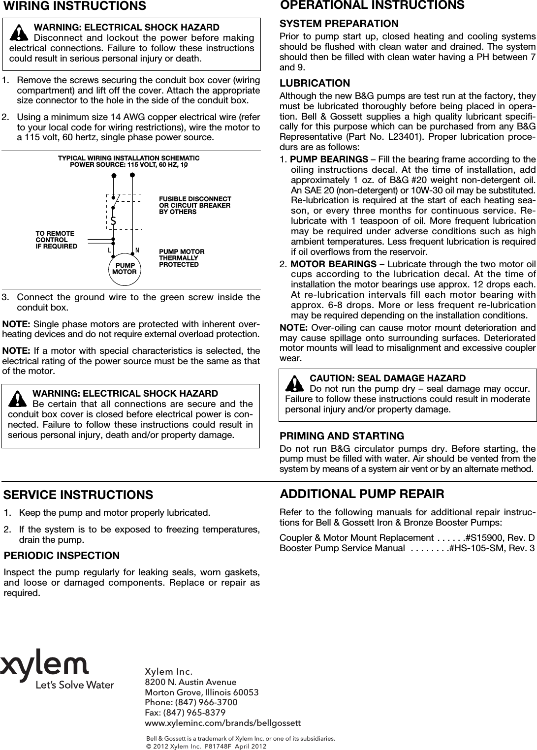 10272 2 B&G 102226 Install Manual P81748 (11/07) User
