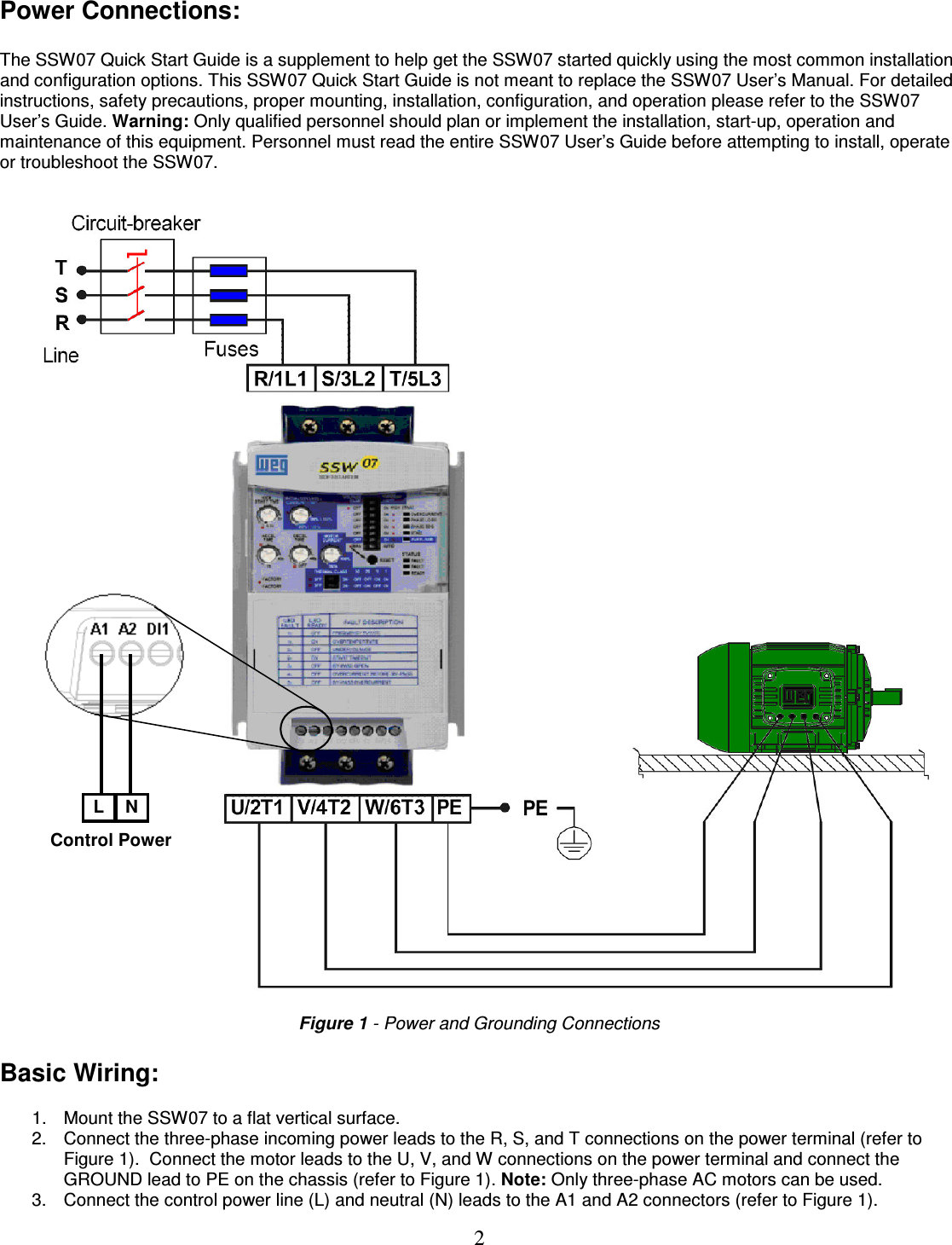 Page 2 of 11 - 114279 3 Weg Soft Starter Quick Guide Manual - QuickstartSSW07-HMI_ 061308 User