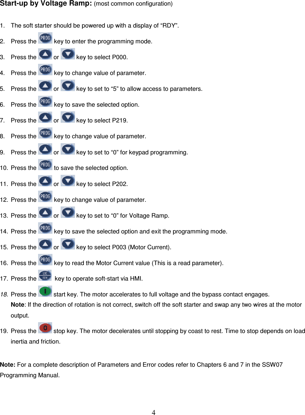 Page 4 of 11 - 114279 3 Weg Soft Starter Quick Guide Manual - QuickstartSSW07-HMI_ 061308 User