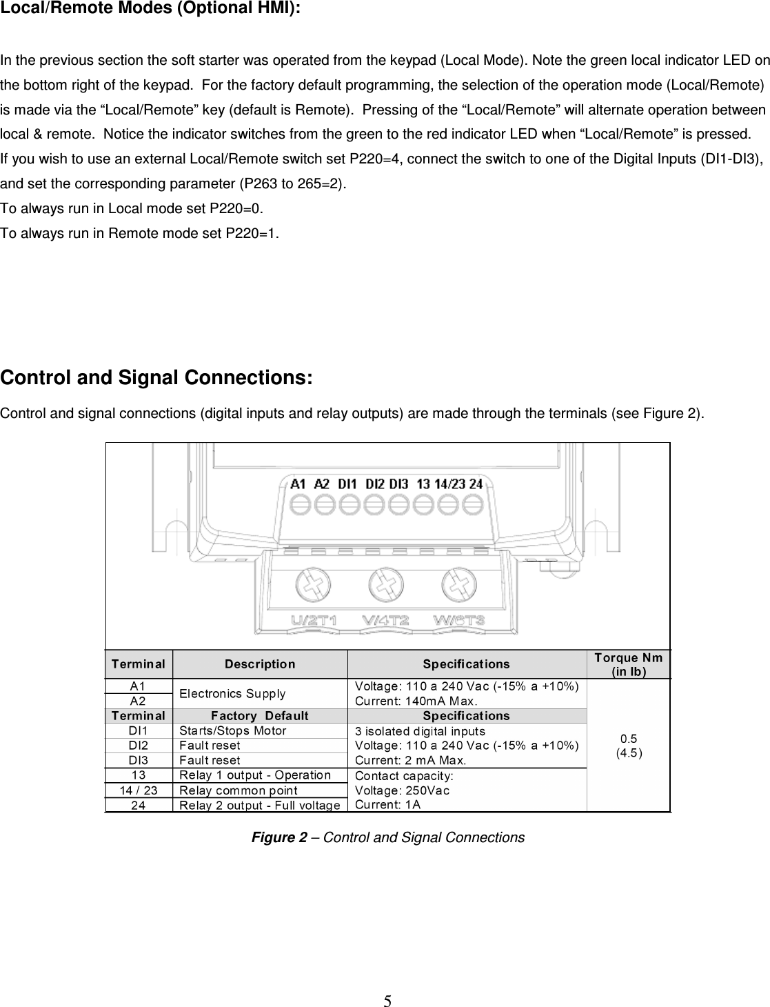 Page 5 of 11 - 114279 3 Weg Soft Starter Quick Guide Manual - QuickstartSSW07-HMI_ 061308 User