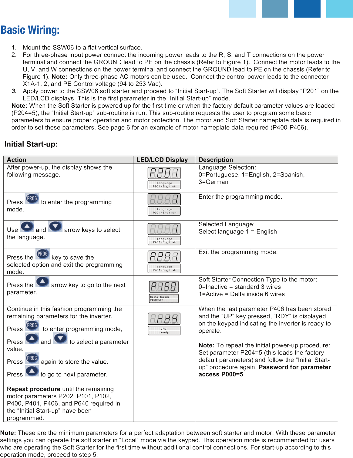 Page 3 of 8 - 114342 3 Weg Soft Starter Quick Guide Manual User