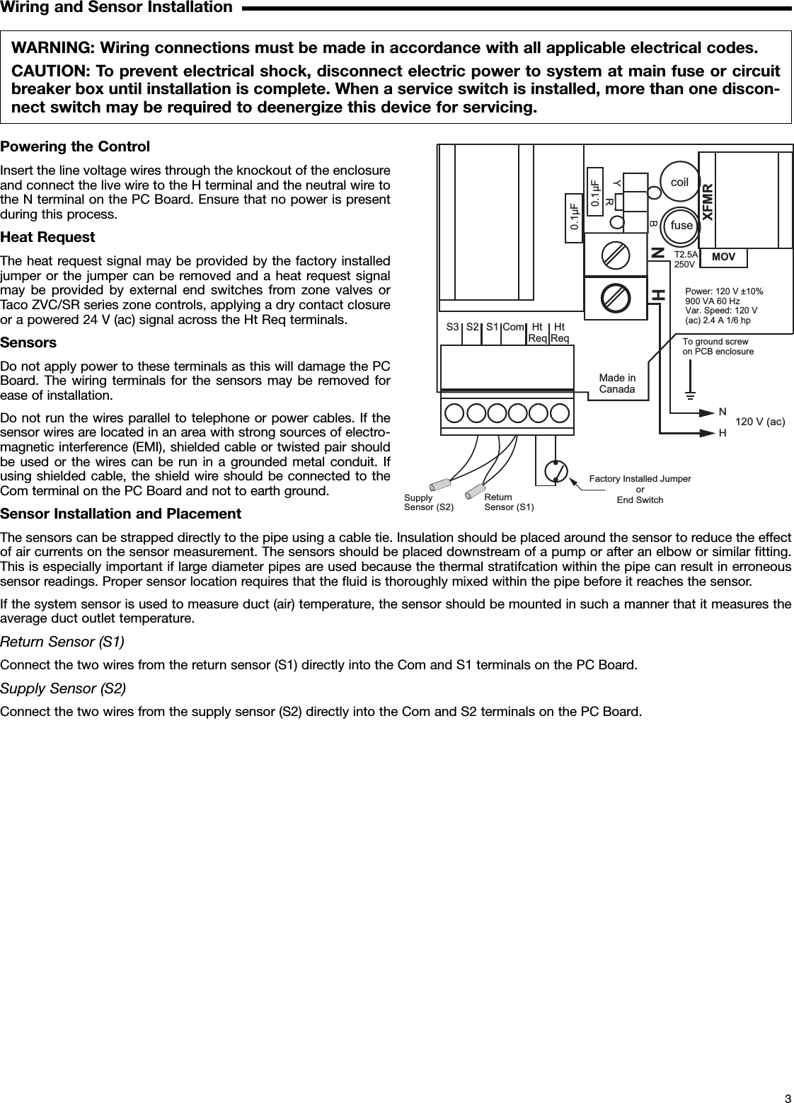 Page 3 of 8 - 12625 3 Taco 0013-Vdtf3 Instructions Print User Manual