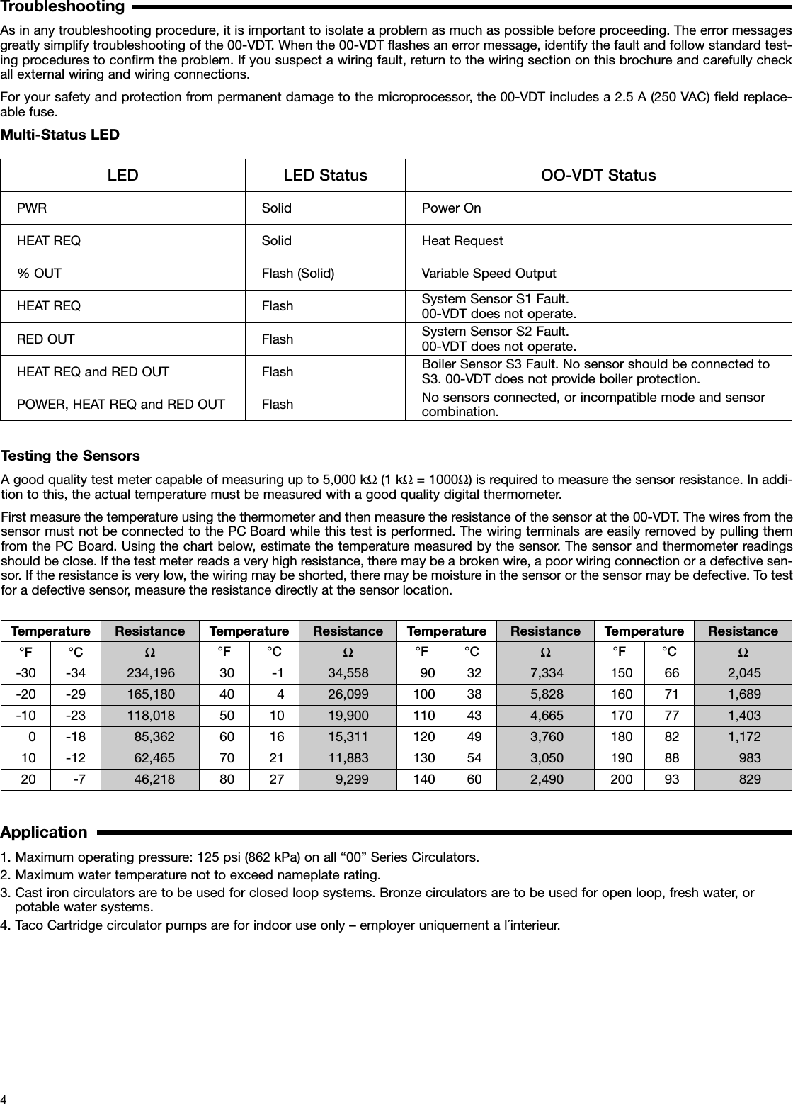 Page 4 of 8 - 12625 3 Taco 0013-Vdtf3 Instructions Print User Manual