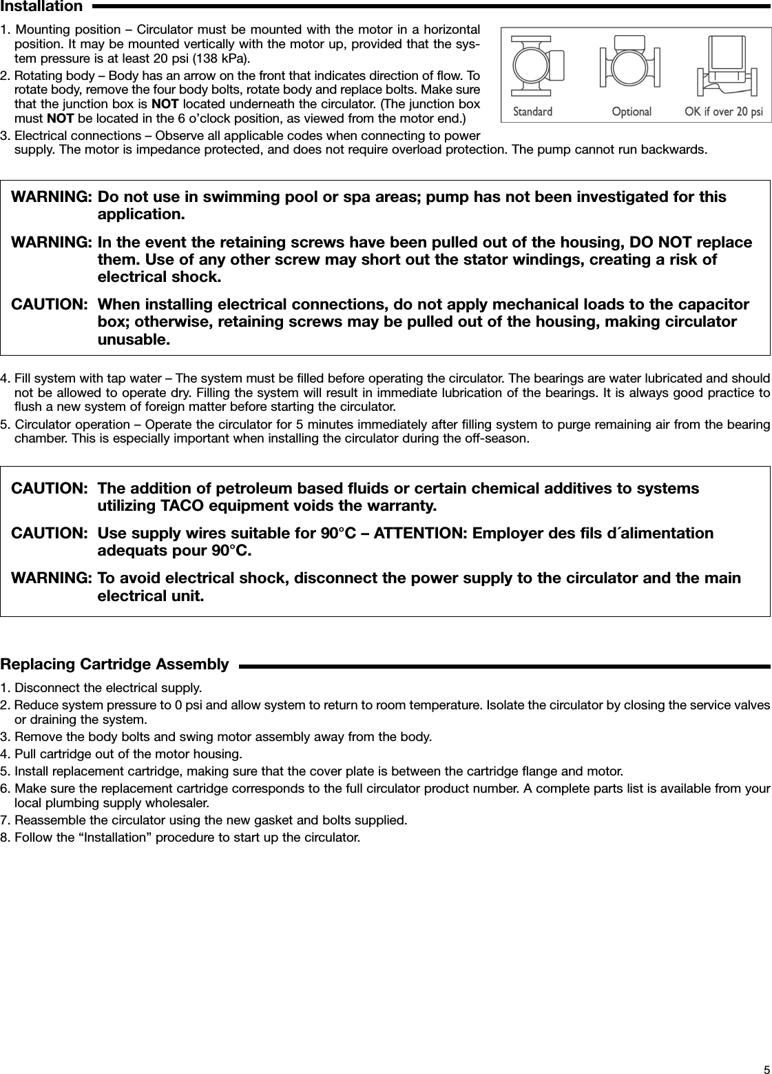 Page 5 of 8 - 12625 3 Taco 0013-Vdtf3 Instructions Print User Manual