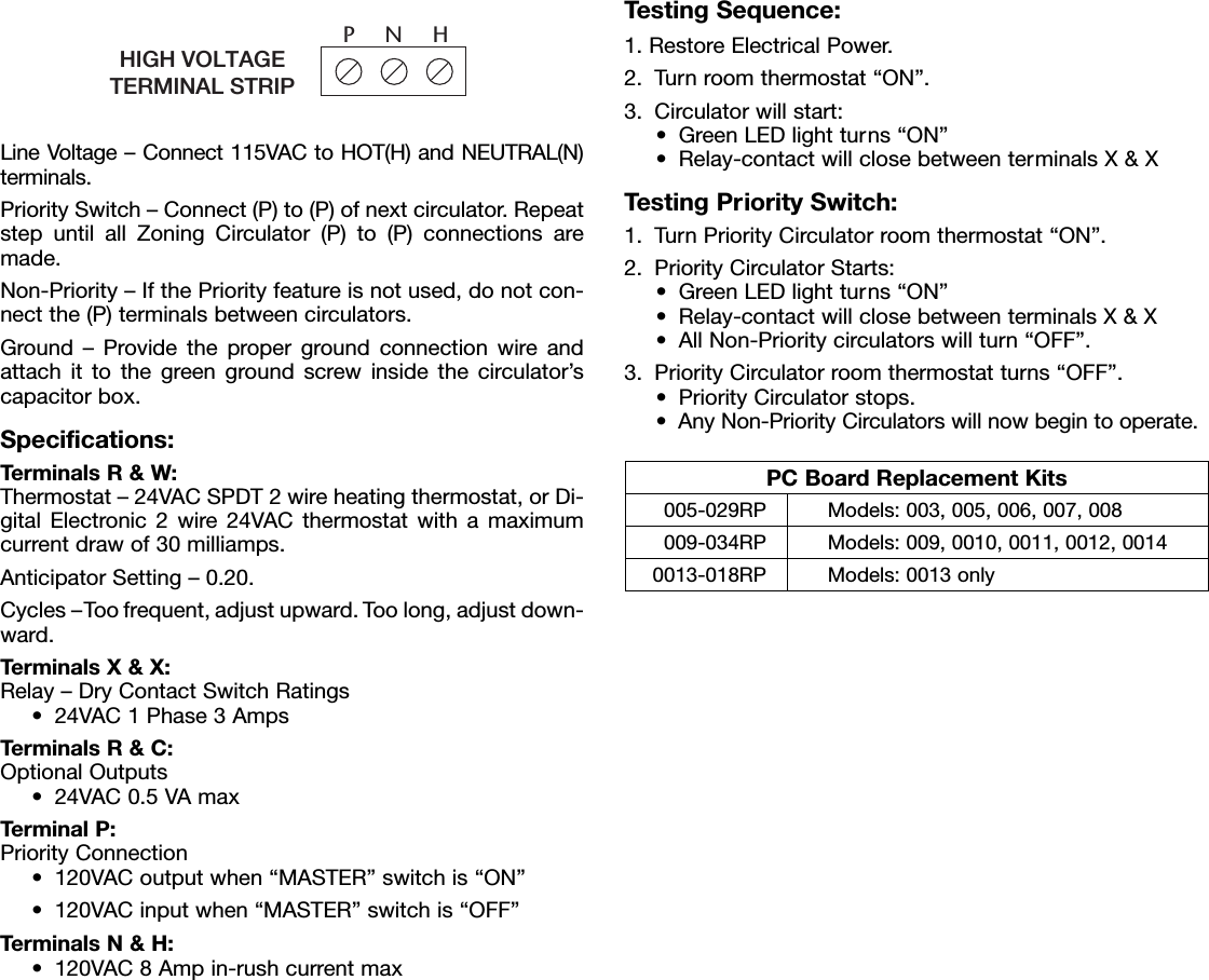 12633 3 Taco 0013 Zsf3 Instructions 102 070A Prior. Zoning Circ. User ...