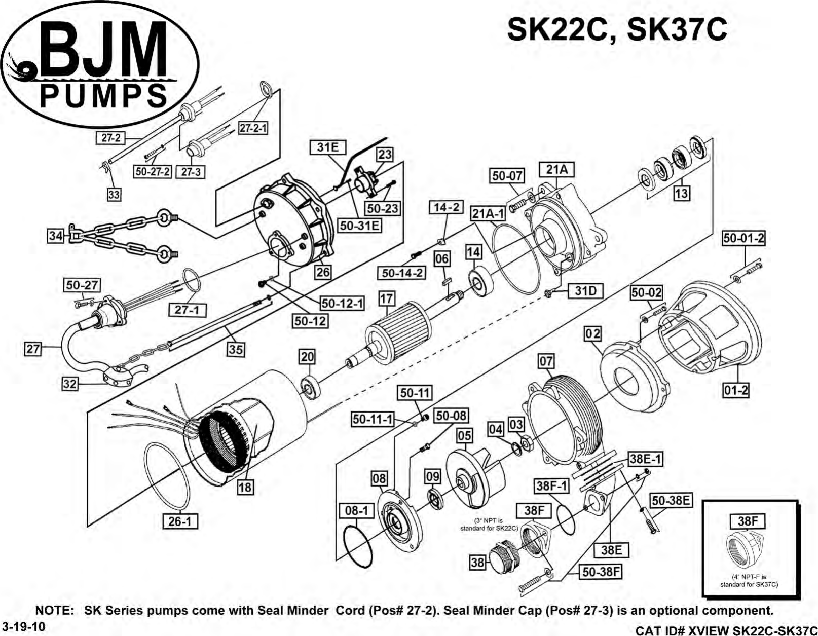Page 3 of 5 - 131683 6 Bjm Sk Series Exploded View User Manual
