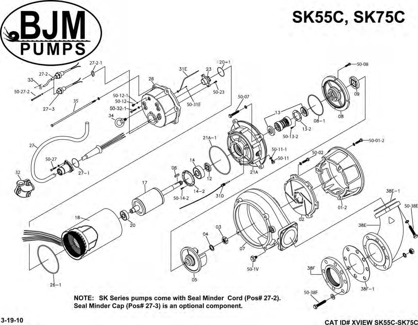 Page 4 of 5 - 131683 6 Bjm Sk Series Exploded View User Manual