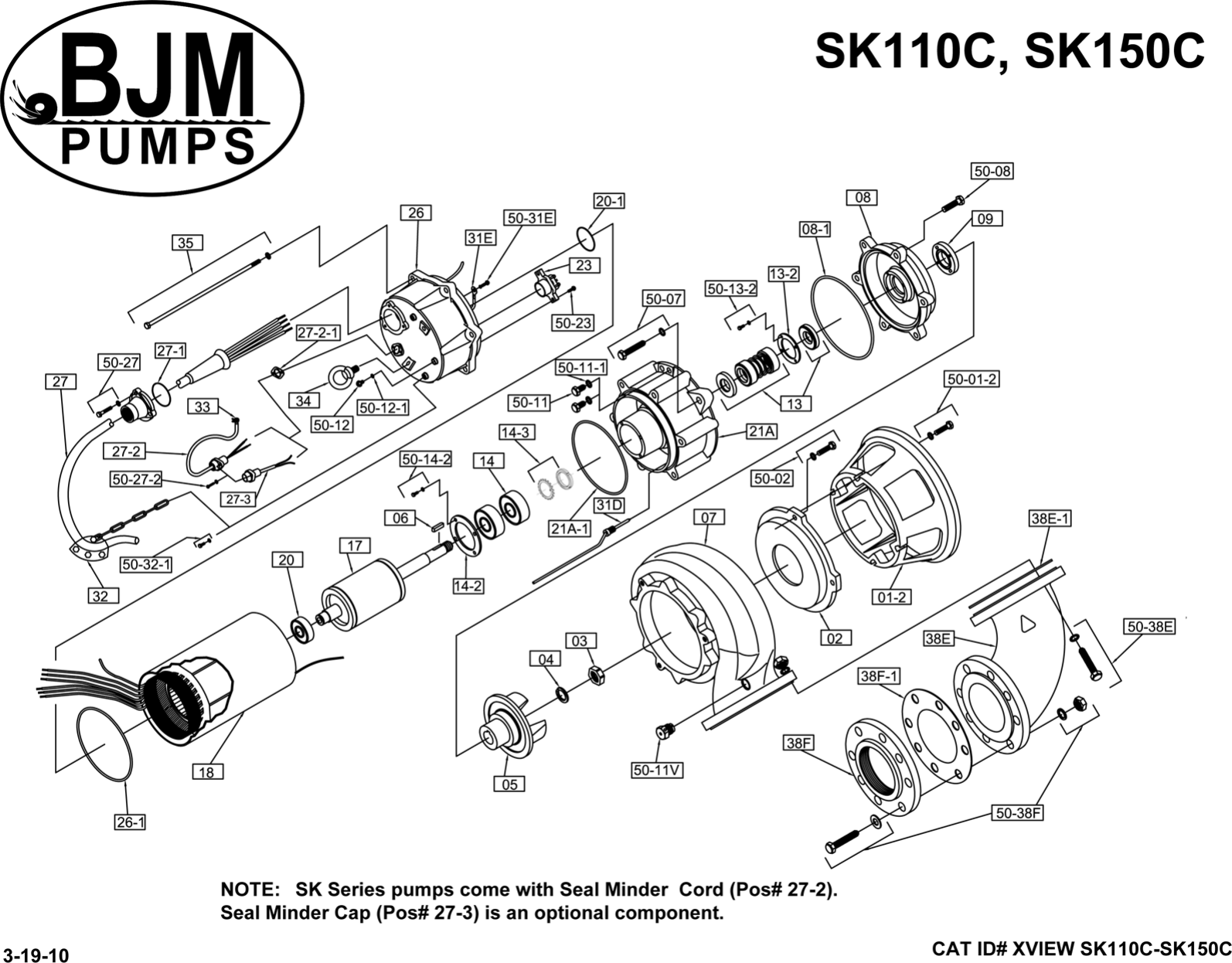 Page 5 of 5 - 131683 6 Bjm Sk Series Exploded View User Manual