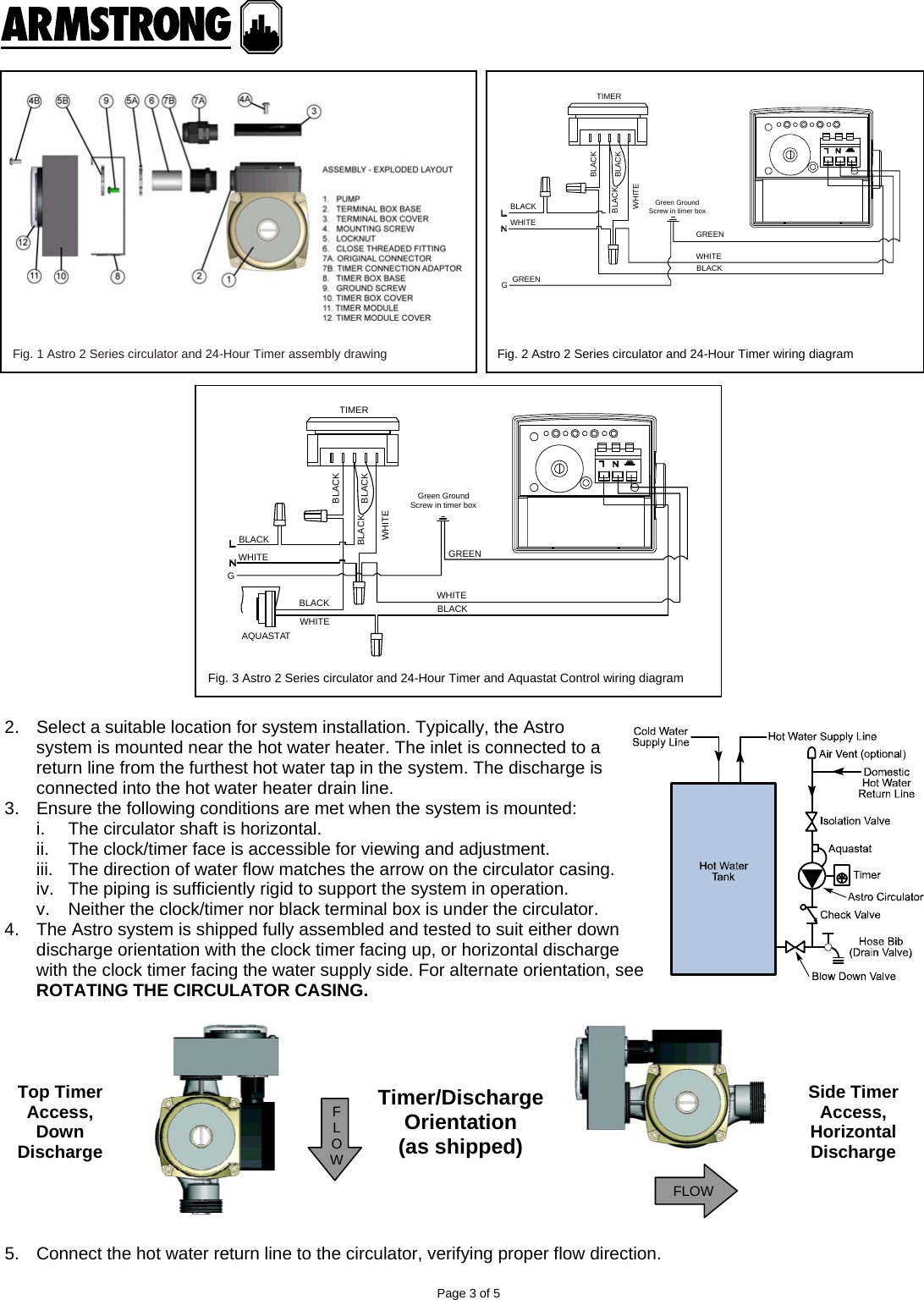 Page 3 of 5 - 13533 3 Armstrong Astro 2 Hot Water Recirculation System Installation Manual - 10.812_Astro2T_TA_I&O_New User