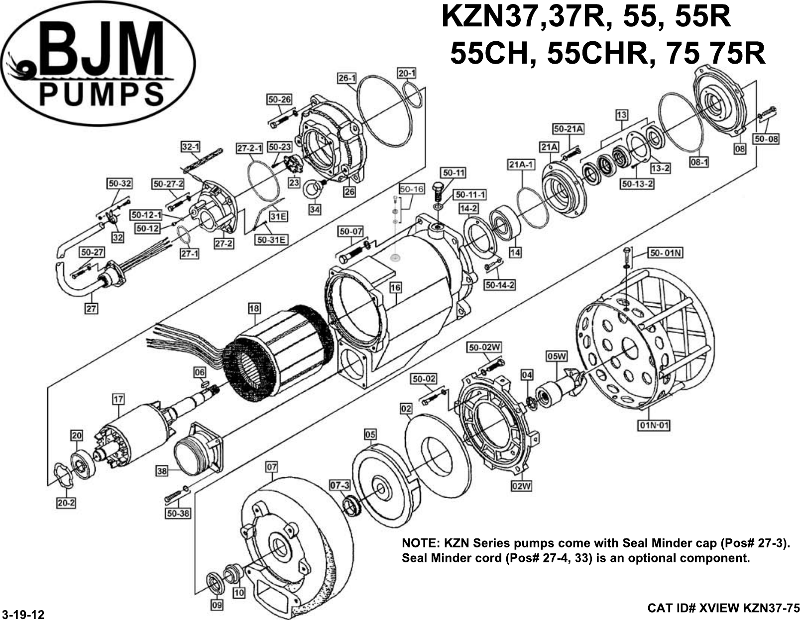 Page 1 of 3 - 136051 5 Bjm Kznr Exploded View User Manual