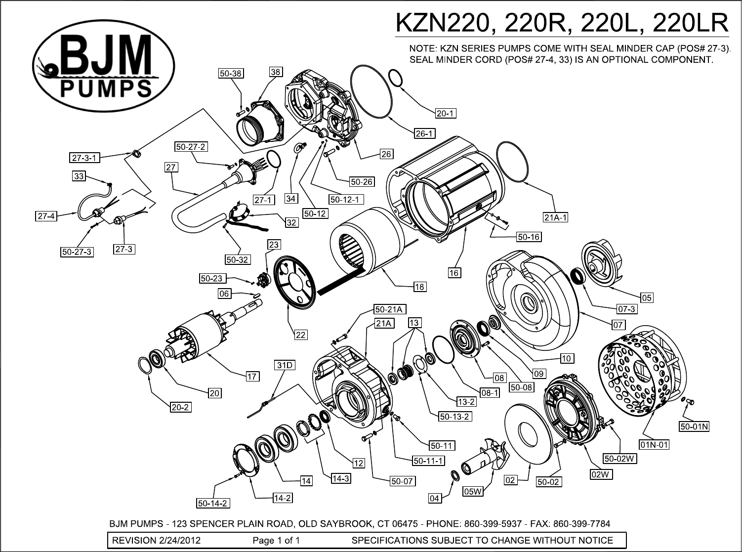 Page 3 of 3 - 136051 5 Bjm Kznr Exploded View User Manual