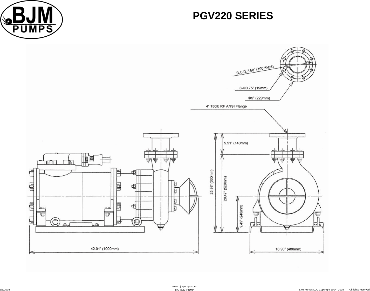 Page 2 of 2 - 136075 3 Bjm Pgv Series Dimensions Dimensional User Manual