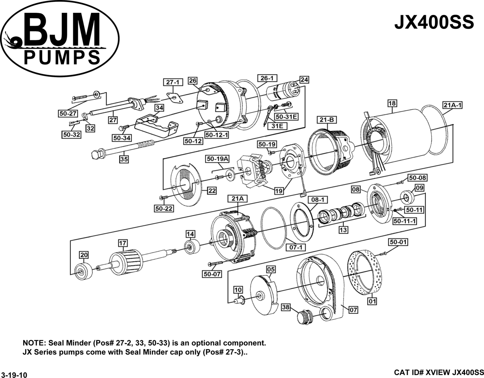 Page 1 of 5 - 136178 6 Bjm Jxh Series Exploded View User Manual