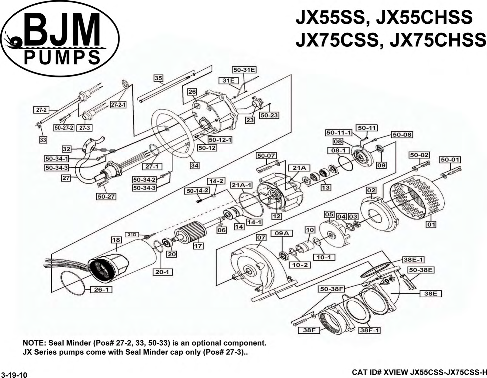 Page 5 of 5 - 136178 6 Bjm Jxh Series Exploded View User Manual
