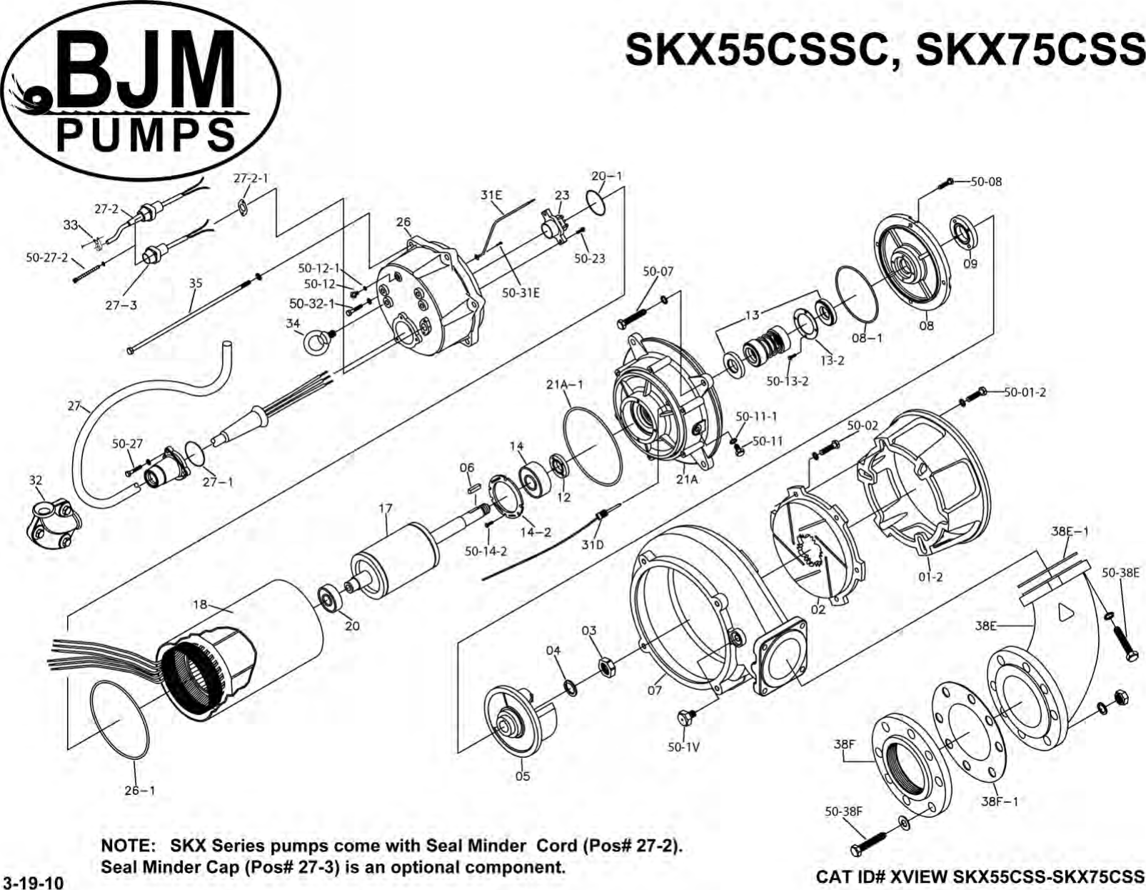 Page 4 of 5 - 136208 6 Bjm Skx Series Exploded View User Manual