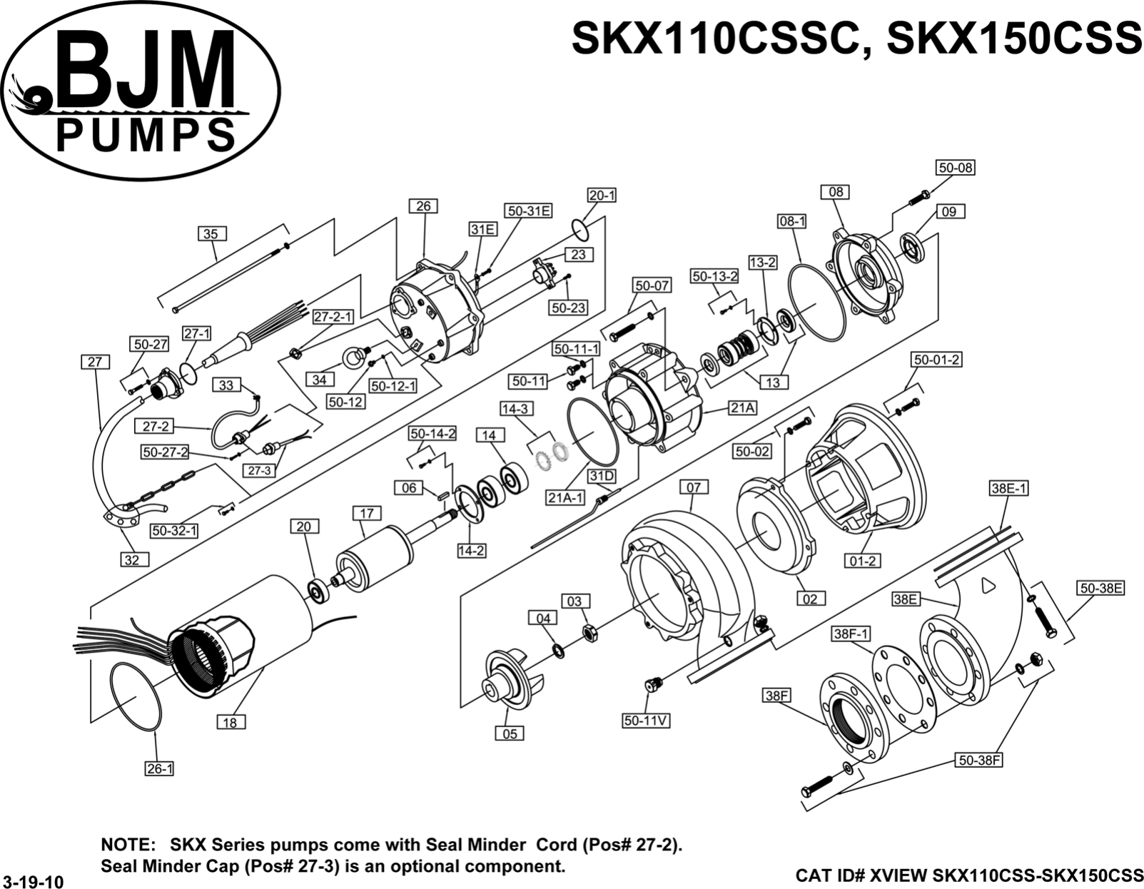 Page 5 of 5 - 136208 6 Bjm Skx Series Exploded View User Manual