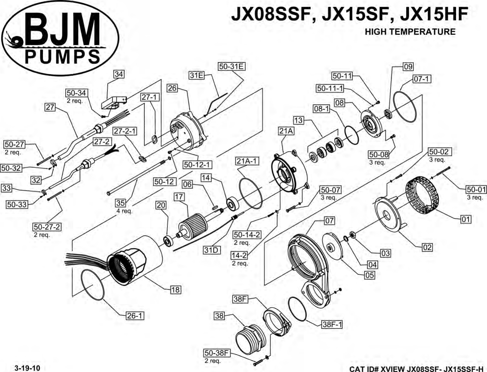 Page 3 of 5 - 136284 6 Bjm Jxf Series Exploded View User Manual
