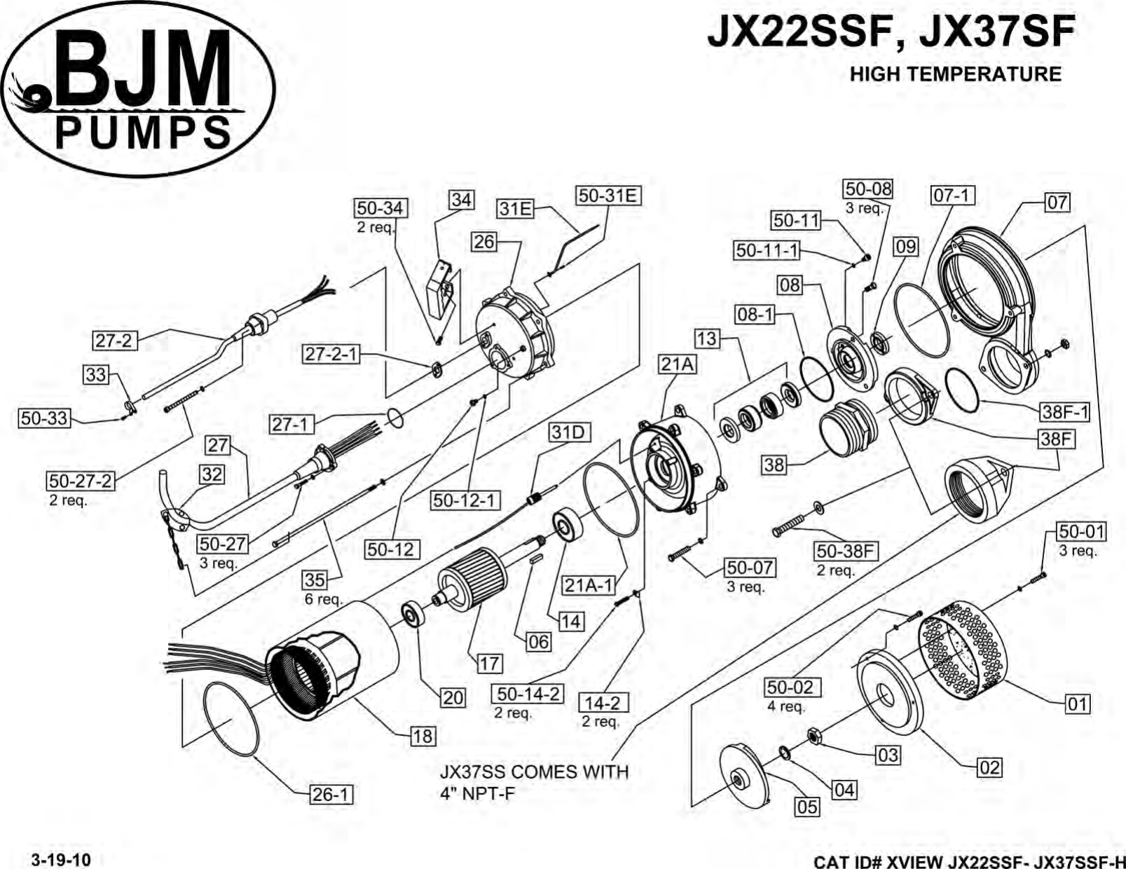 Page 4 of 5 - 136284 6 Bjm Jxf Series Exploded View User Manual