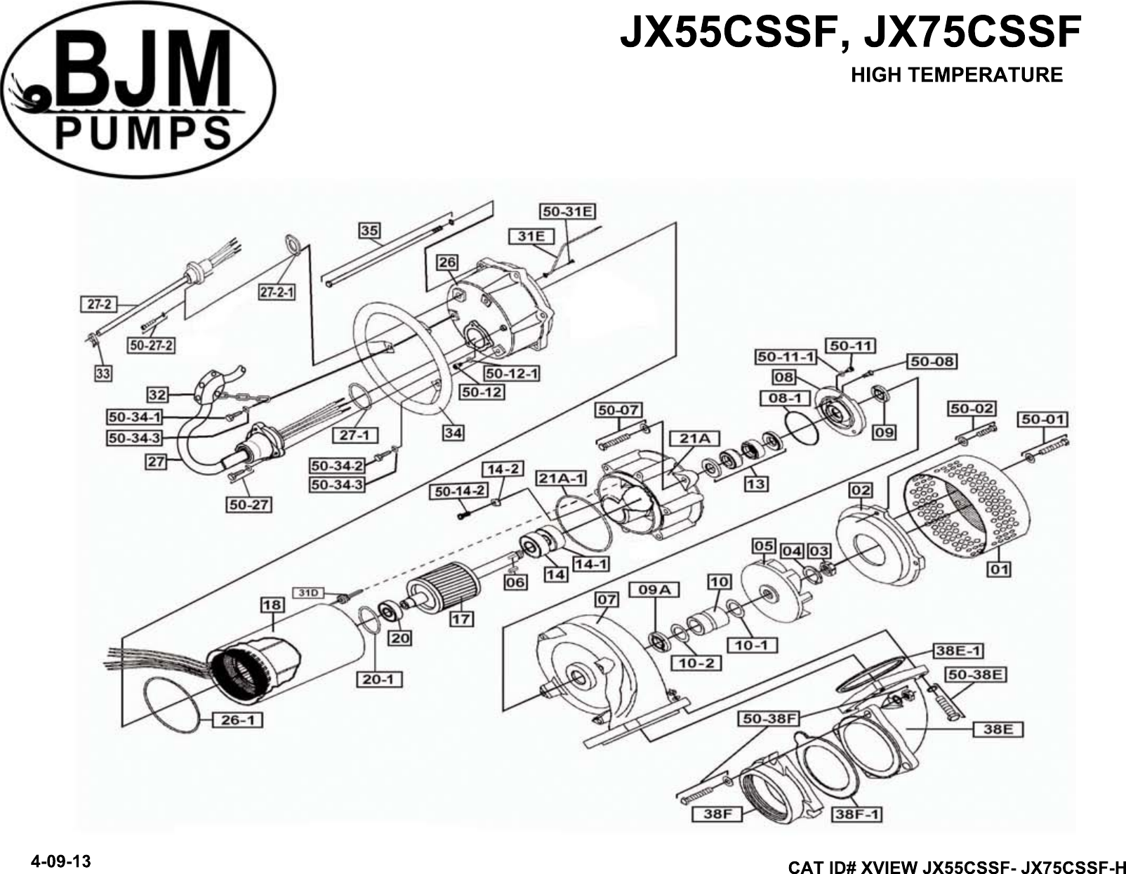 Page 5 of 5 - 136284 6 Bjm Jxf Series Exploded View User Manual