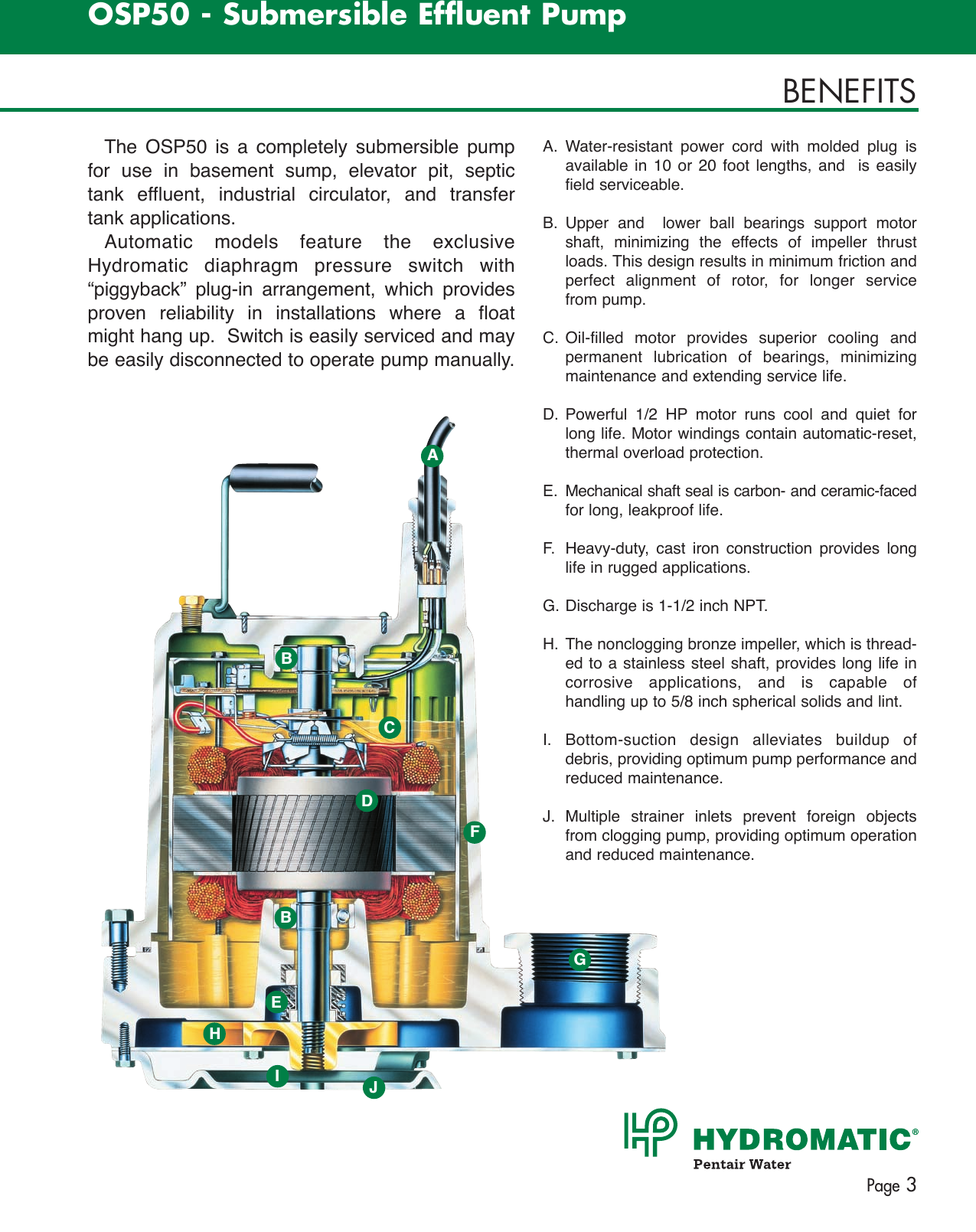 Page 3 of 4 - 139059 1 Hydromatic Osp50 Brochure 61604 Hydro W-02-6220  User Manual