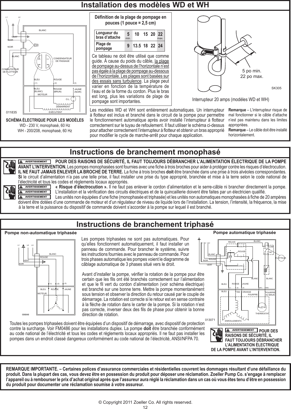 Page 12 of 12 - 143 2 Zoeller M53 Product Instructions User Manual