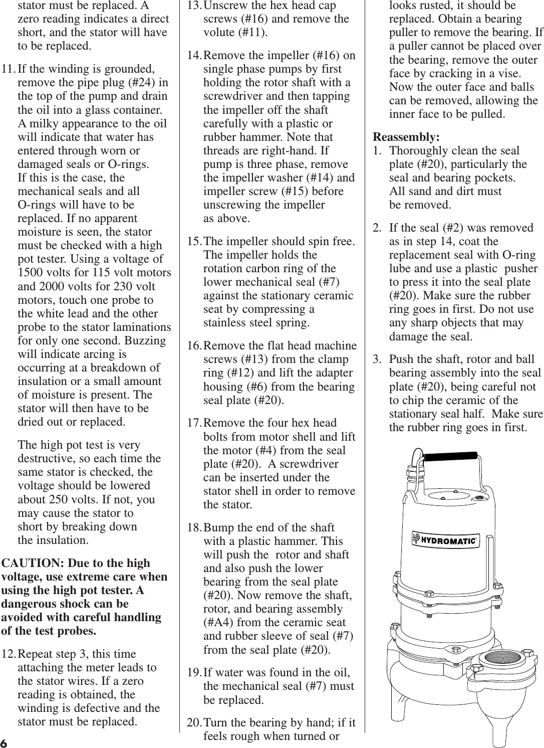 Page 6 of 12 - 145567 2 Hydromatic Skhs Owners Manual W-03-379 User