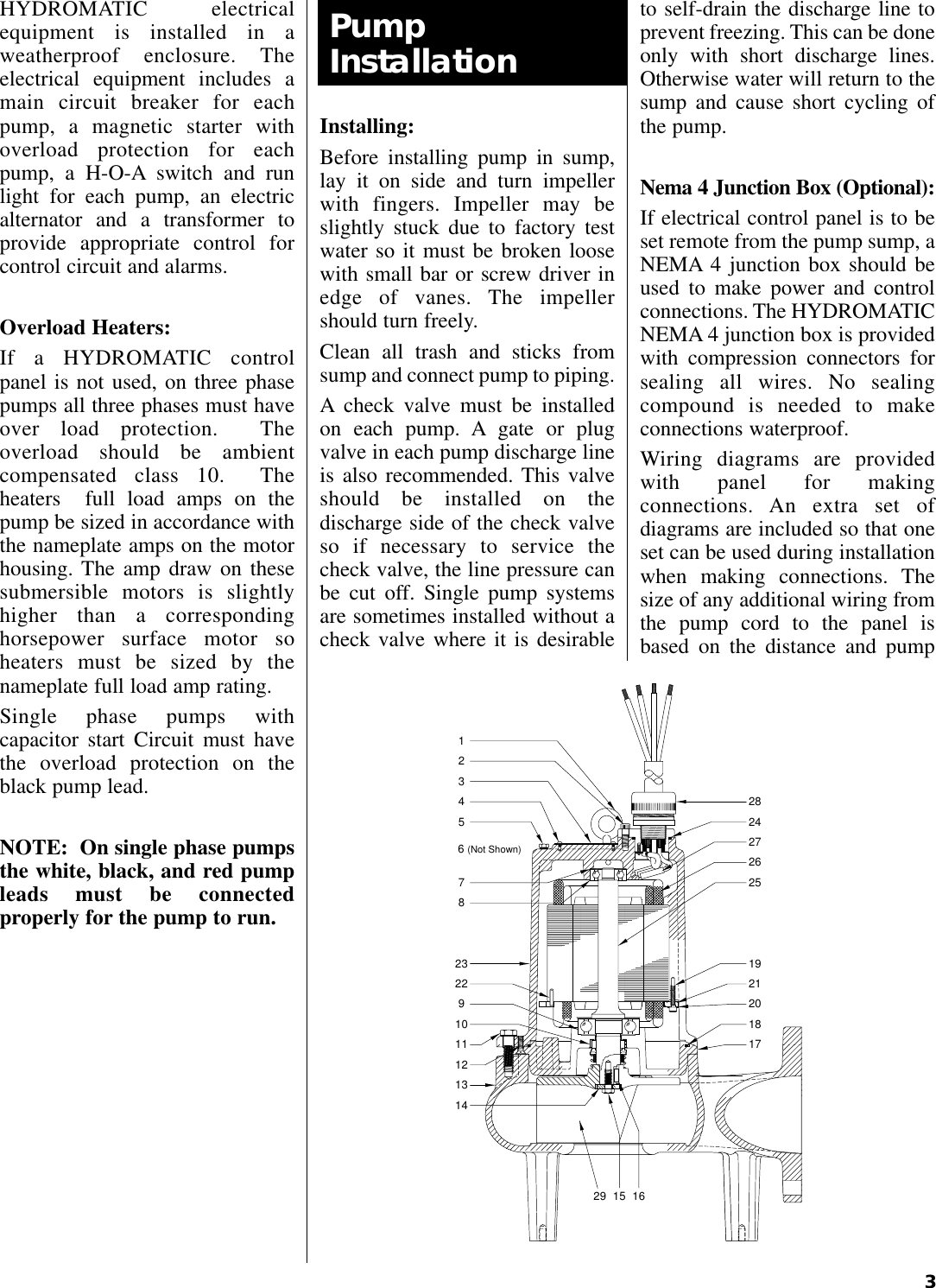 Page 3 of 12 - 146437 2 Hydromatic S4S Owners Manual Pump 146437_2_Hydromatic User