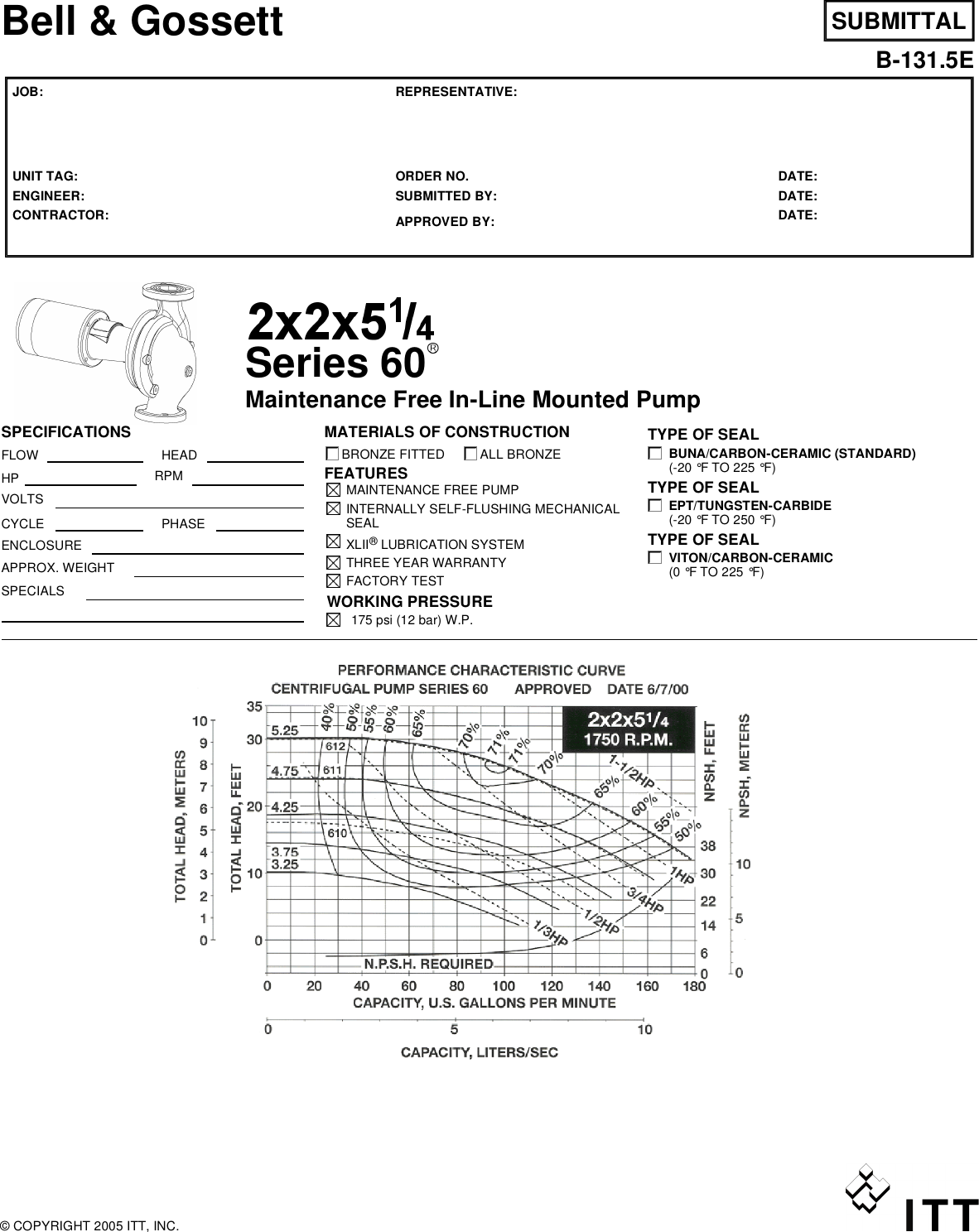 16845 2 B&G 172746Lf Submittal S User Manual