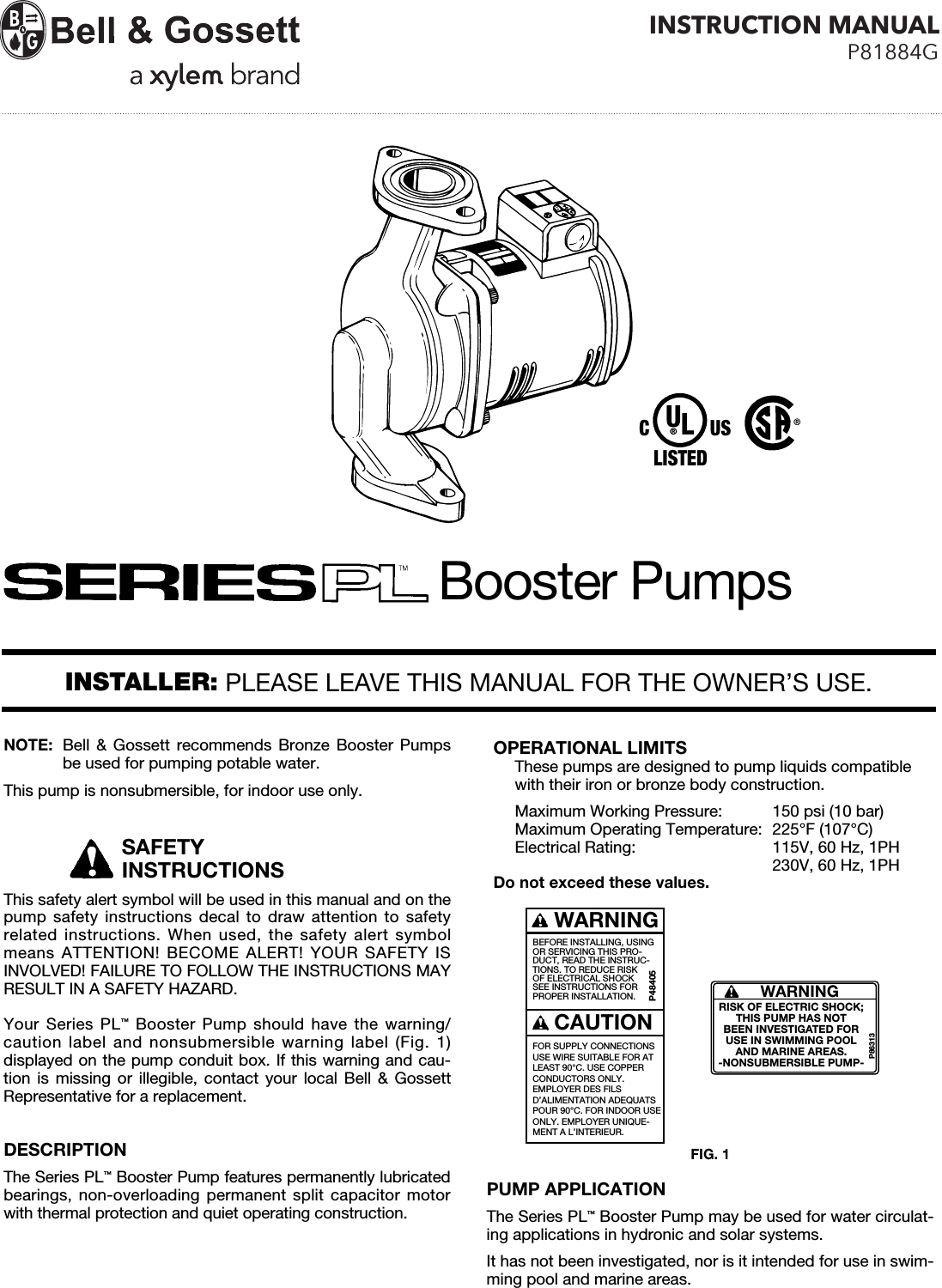 Page 1 of 4 - 16884 2 B&G 1Bl003Lf Install Manual 40386 P81884F User