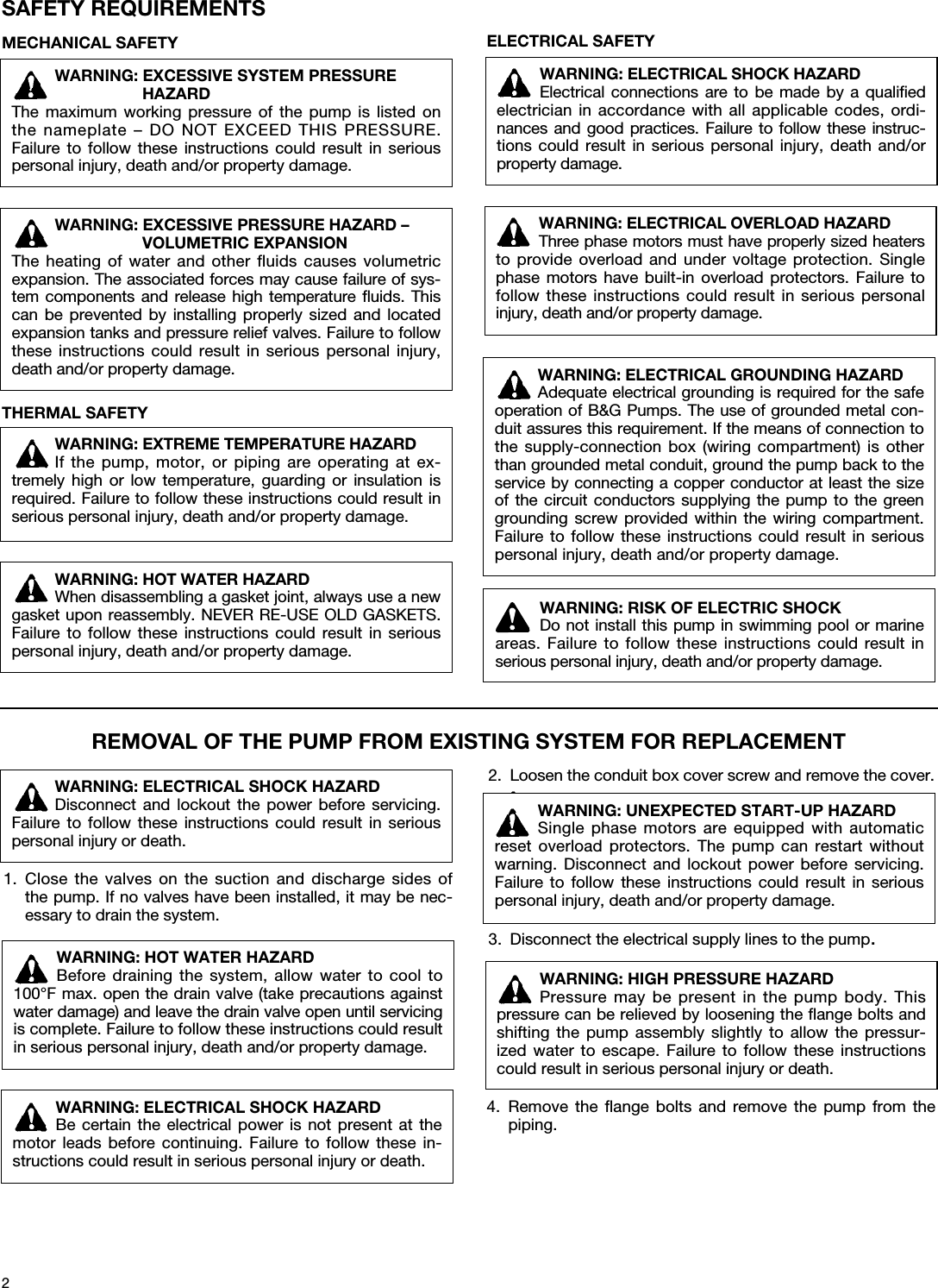 Page 2 of 4 - 16926 2 B&G 102222 Install Manual P81748 (11/07) User