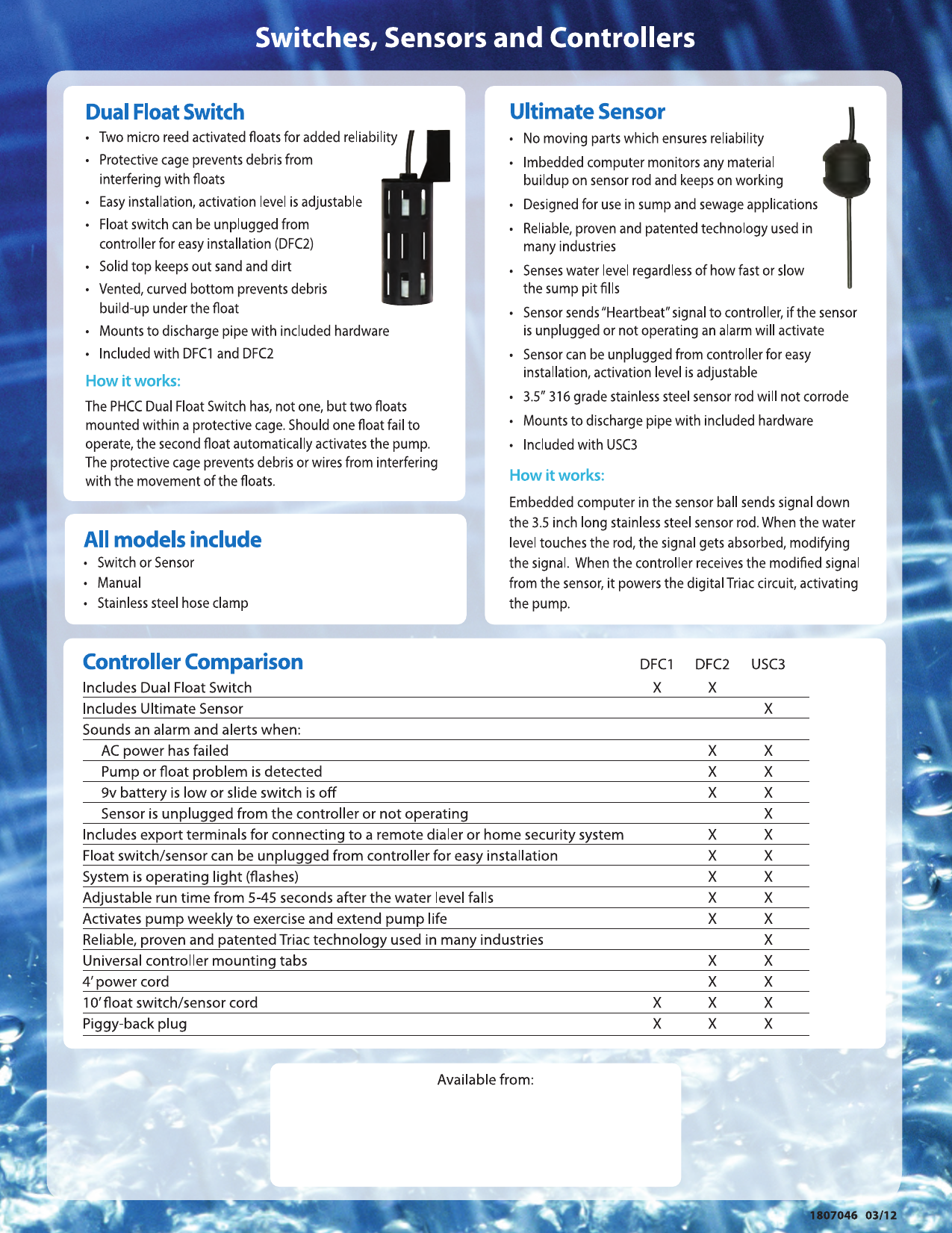 Page 2 of 2 - 17400 1 Phcc Float Switch Brochure Switches&sensors2012 User Manual