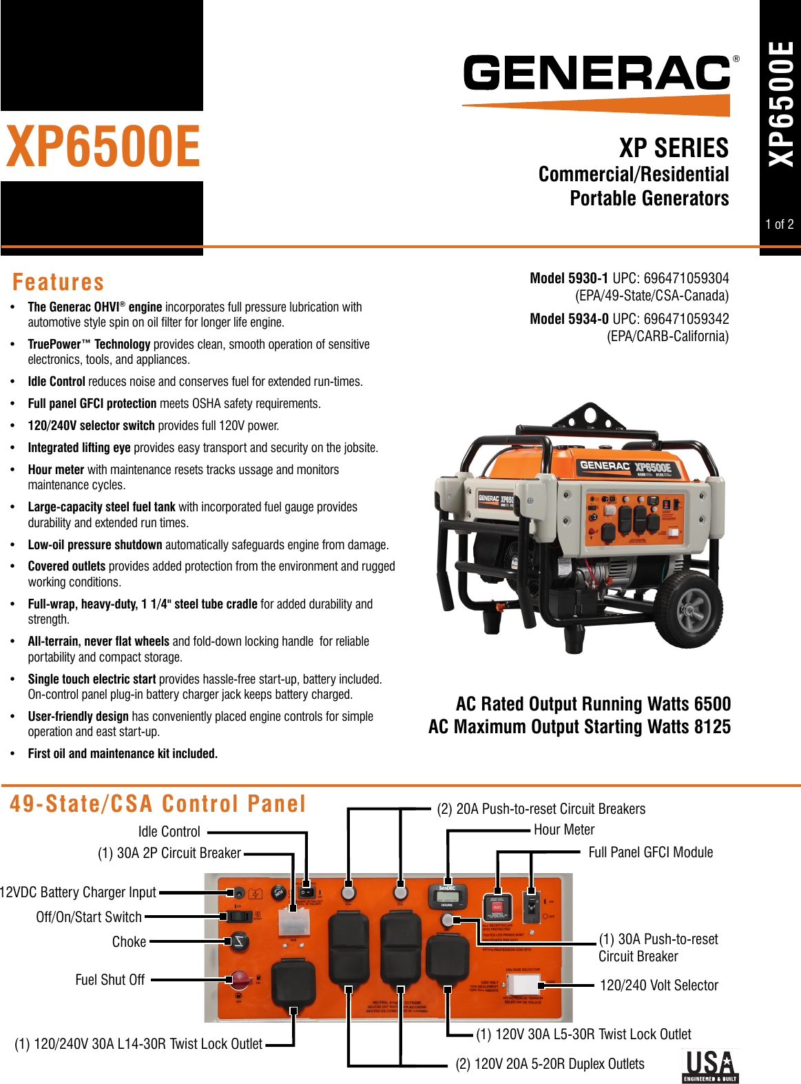 Page 1 of 2 - 17797 1 Generac 5930 Brochure Pump 17797_1_Generac User Manual