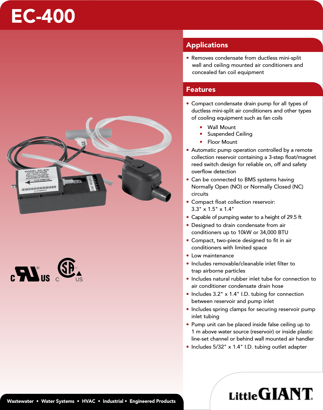 17999 2 Little Giant Ec 400 Submittal User Manual