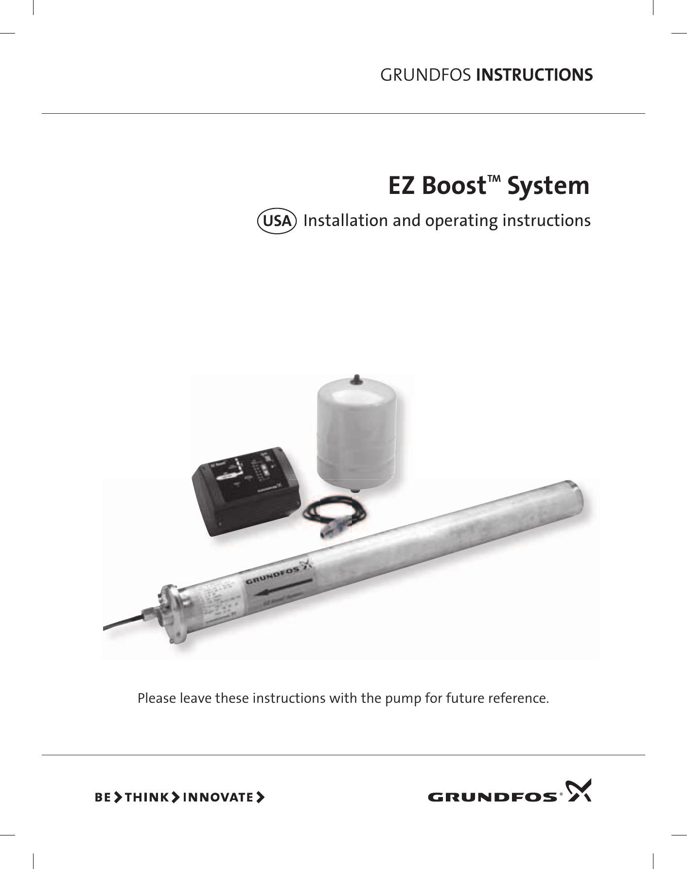 18137 3 Grundfos 91128525 Install Manual EZBoost I&O User