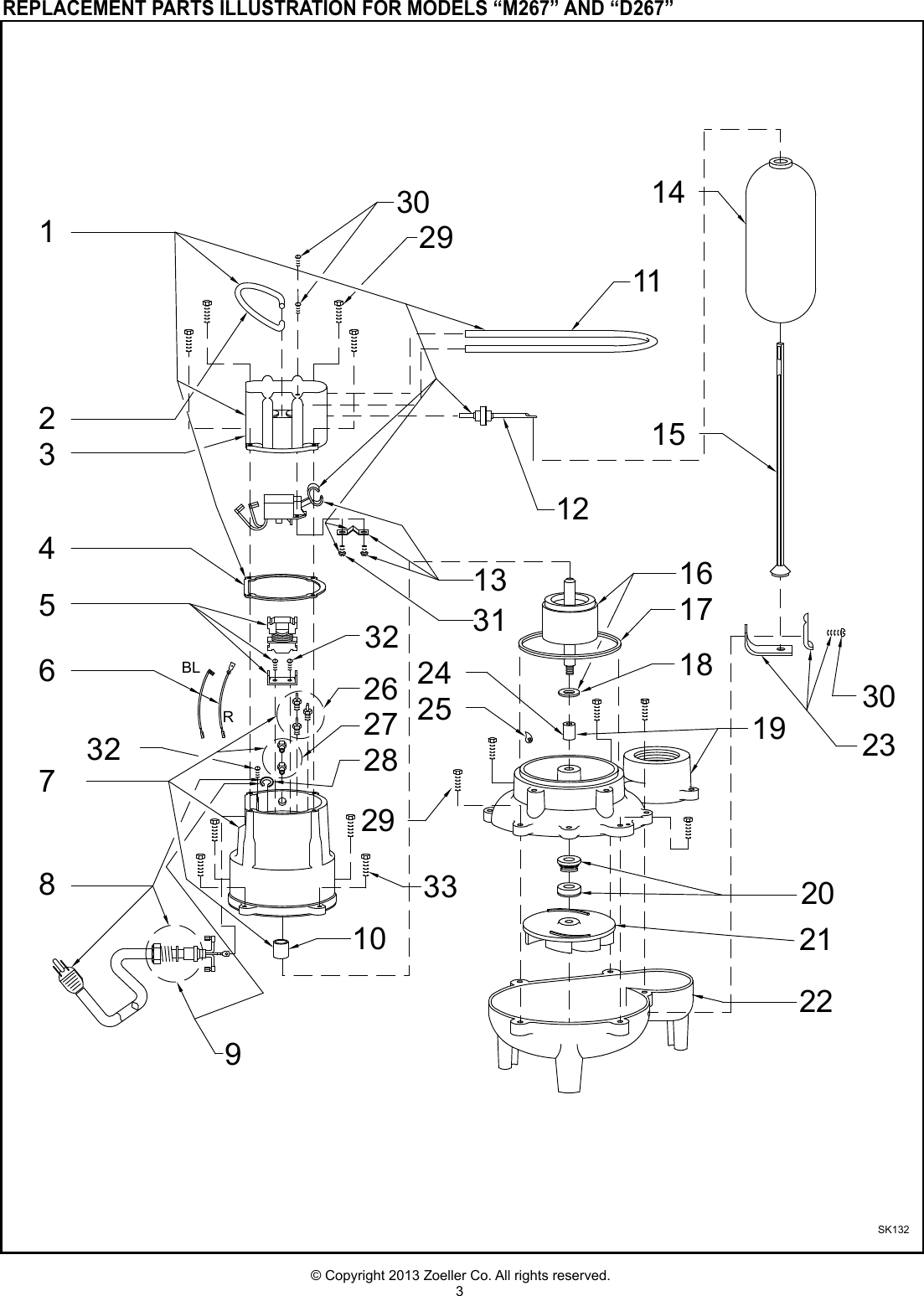 182 4 Zoeller 267 Series Repair Parts User Manual