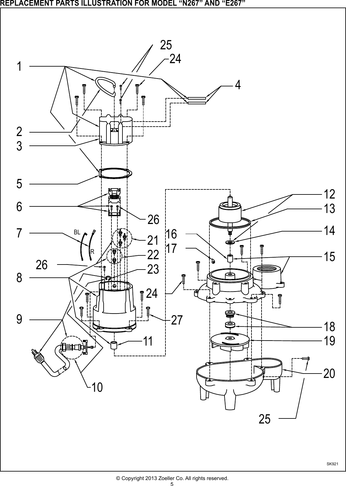 Page 5 of 8 - 182 4 Zoeller 267 Series Repair Parts User Manual