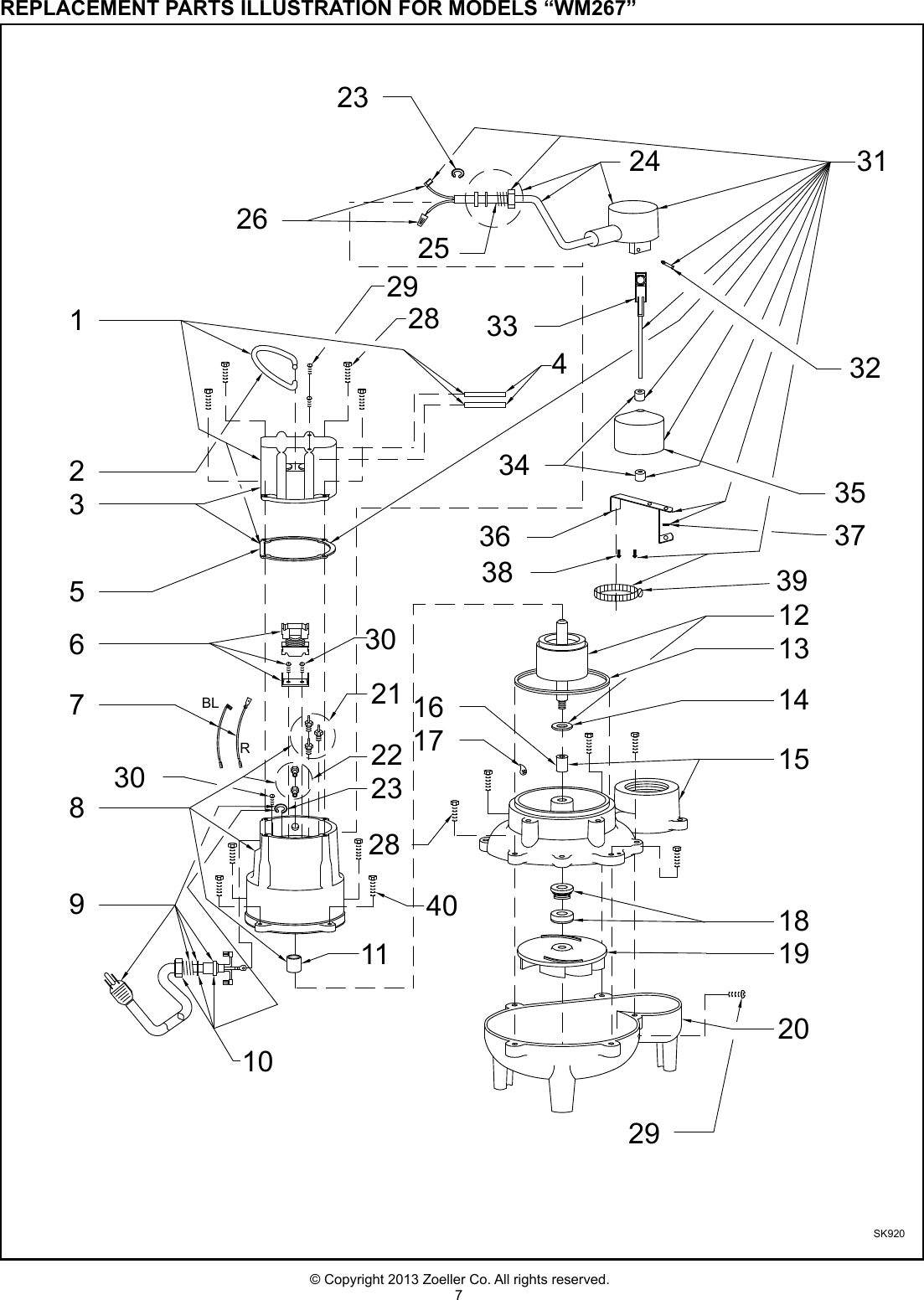 Page 7 of 8 - 182 4 Zoeller 267 Series Repair Parts User Manual