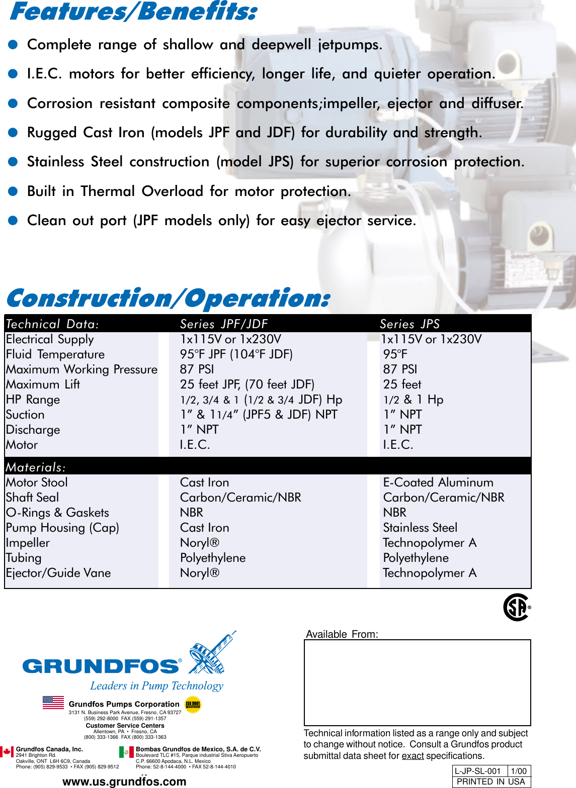 Page 2 of 2 - 18250 1 Grundfos 96430416 Brochure User Manual