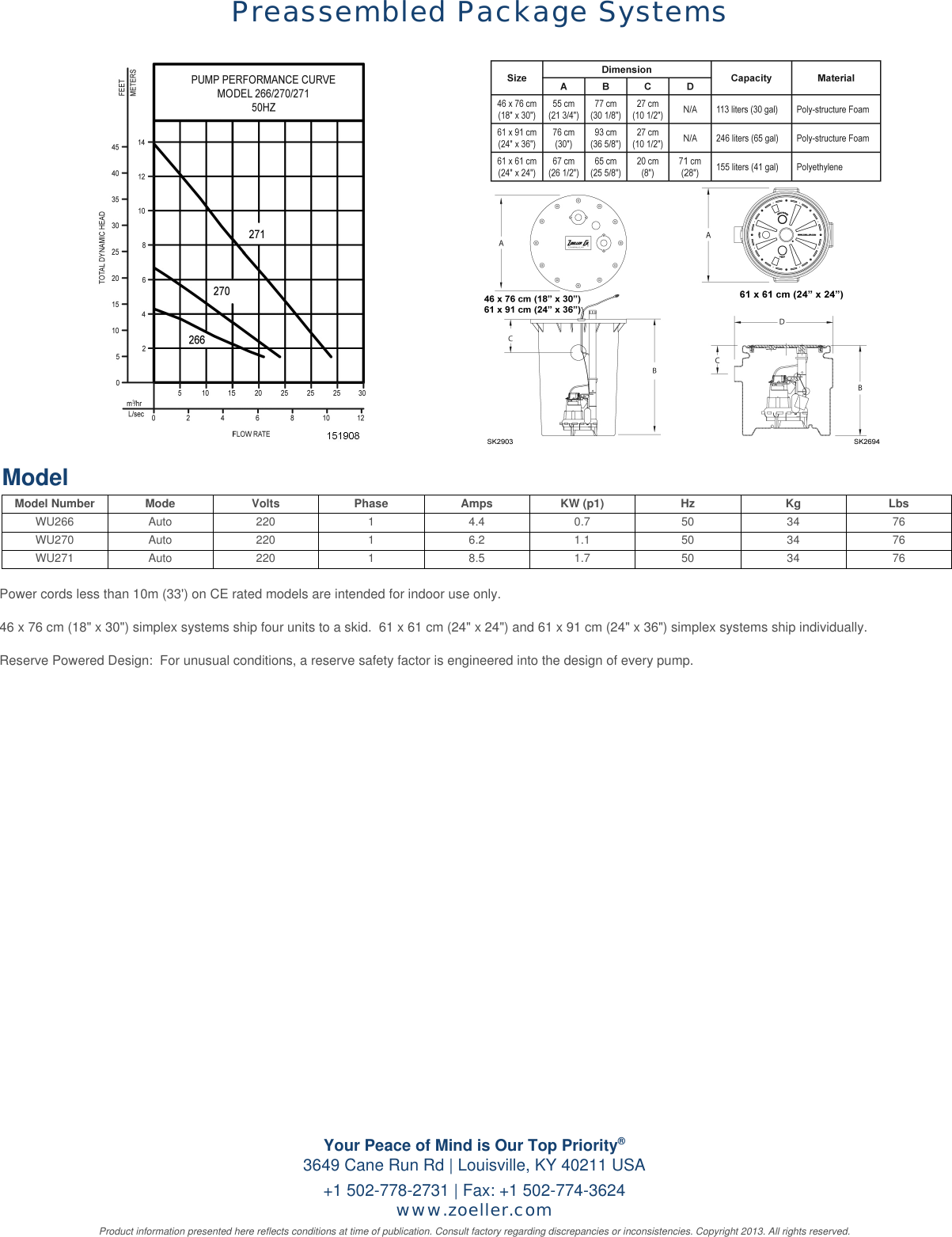 Page 2 of 2 - 1969 3 Zoeller 912-0007 Specifications Q Leap User Manual